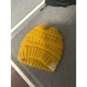 CC Beanies infant Mustard Yellow Cable Knit Beanie Hat Toddler Winter Warm